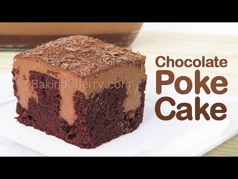 CHOCOLATE PUDDING POKE CAKE | Easy DIY Dessert Recipe | How to Make Chocolate Cake | Baking Cherry
