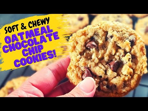 Potbelly Oatmeal Chocolate Chip Cookies - Soft & Chewy Copycat Recipe!!
