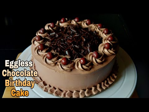 Chocolate Birthday Cake | Eggless Chocolate cake | Unique 1 kg Cake With Chocolate Whipped Cream