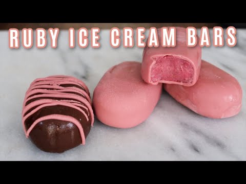 Ruby Chocolate Covered Mini Ice Cream Bar Recipe | Simple and Delish by Canan