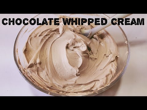 Chocolate Whipped Cream Frosting | How To Make Whipped Cream Icing | How To Make Chocolate Frosting