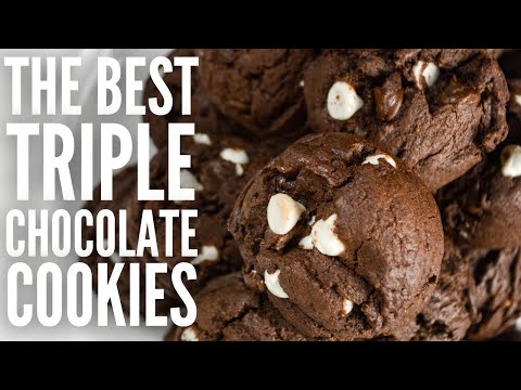 EASY triple chocolate cookies | My favourite chocolate cookies recipe