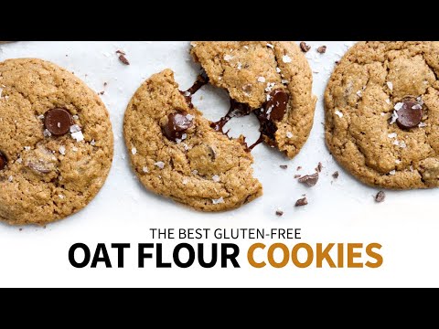 Oat Flour Chocolate Chip Cookies | chewy, gluten-free cookies