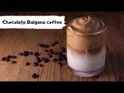 Chocolate Dalgona coffee | Chocolate Whipped Coffee | Tiktok trending Coffee | ASMR Coffee