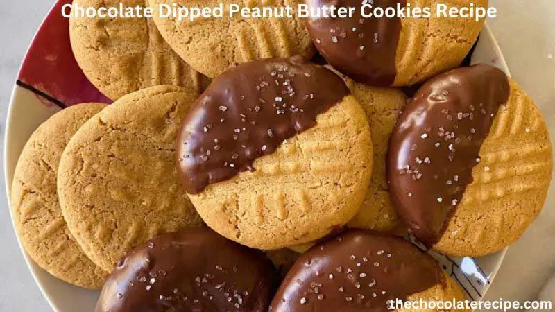 Chocolate Dipped Peanut Butter Cookies Recipe |